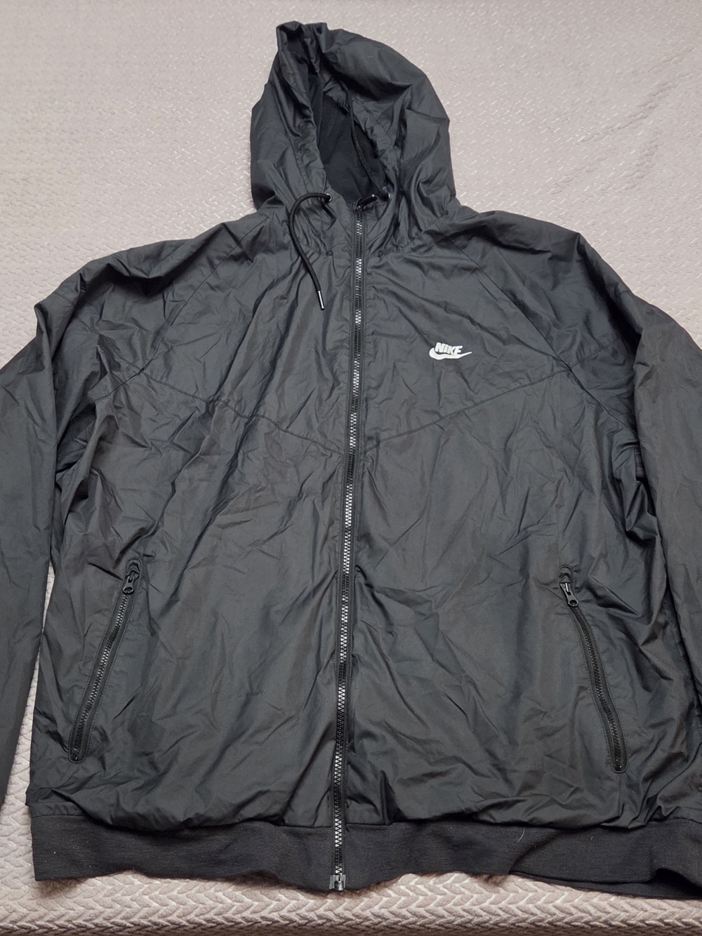 Nike Black Hooded Lightweight Windbreaker
